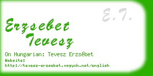 erzsebet tevesz business card